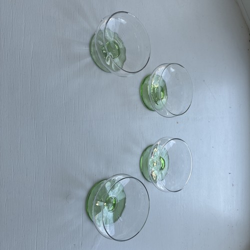 Four vintage shallow glass - vintage,