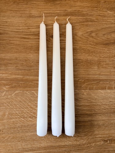175x white tapered dinner - 175x,