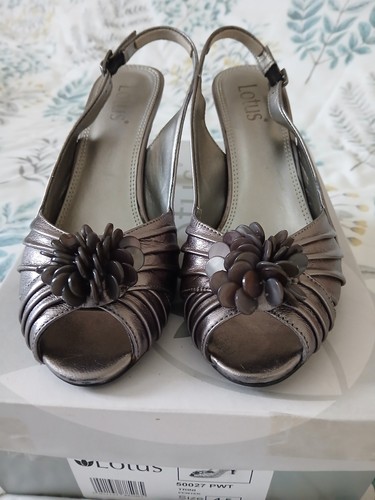 Lotus trini pewter shoes - pewter, uk4.5