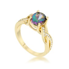 Justine 2ct Mystic CZ 14k