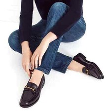 Russell & Bromley Brewster Ladies Black Leather Snaffle Loafer Size EU 40 UK 7