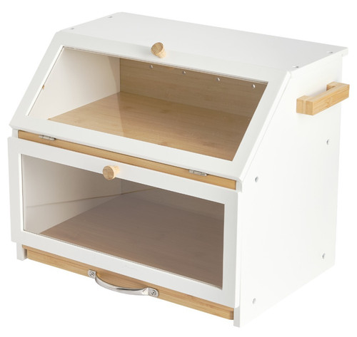 Bamboo bread bin - bin, double