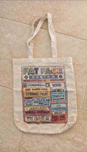 Fat face cornwall cotton tote - face,