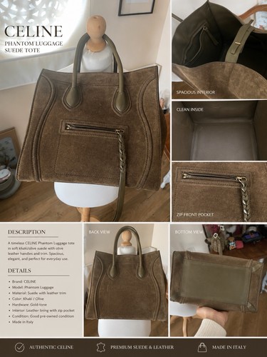 Celine luggage phantom suede - celine,