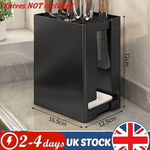 Stainless steel knife - knife, block