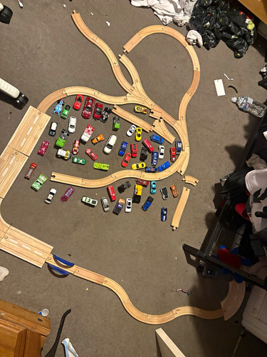 Wooden pre school - pre-school, road