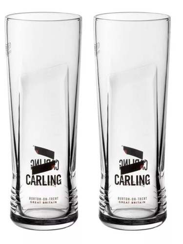 Carling half pint glasses - carling,