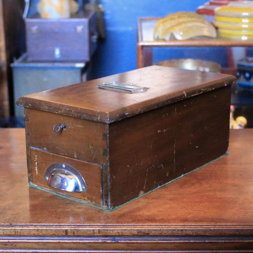 Antique wooden cash register - antique,