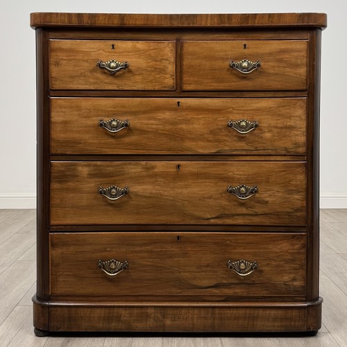Antique edwardian walnut chest - edwardian,