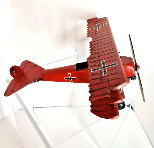 Vtg metal red baron fokker - baron,