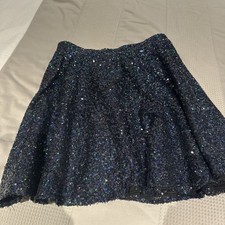 Topshop Women’s Multicoloured Sequin Skater Skirt Size 10