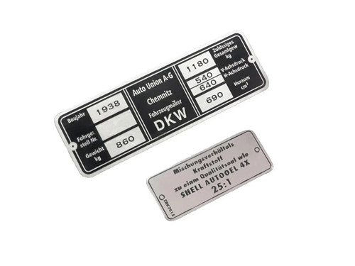 Data plates set fits to - fits,
