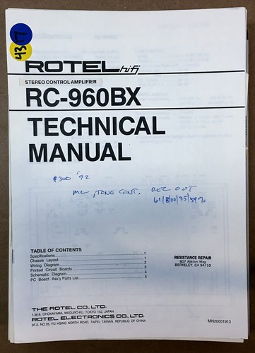 Rotel 960bx preamp - rotel, /