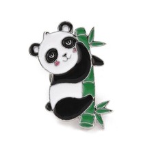 Panda pin badge, enamel bear badge, lapel pin, animal brooch,  enamel pin, 1 pc