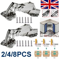2/4/8Pcs Kitchen Soft Close Cabinet Cupboard Unit Door Hinges Angular 165 Degree