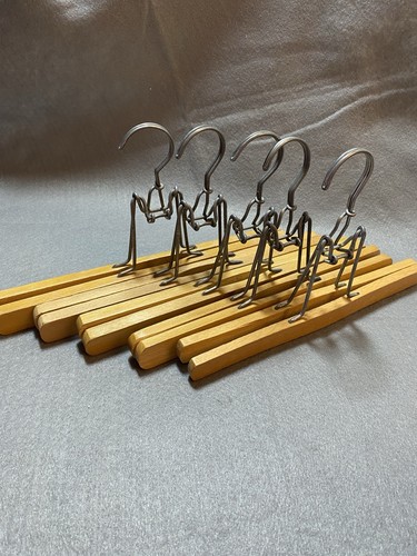 Vintage wooden trouser hangers - vintage,