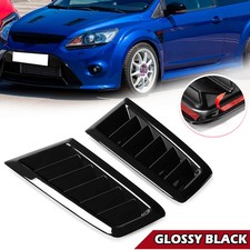 Gloss Black Universal Bonnet Vents Hood Trim ABS For Ford Focus RS ST MK2 Style