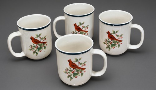 Thomson pottery cardinal set - pottery, 4
