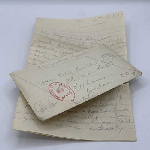 Ww1 1917 handwritten letter - ww1,