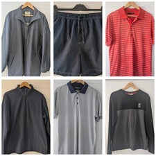 Mixed Mens Bargain Clothes Bundle Size Large Polos Fleece Jacket Shorts Job Lot