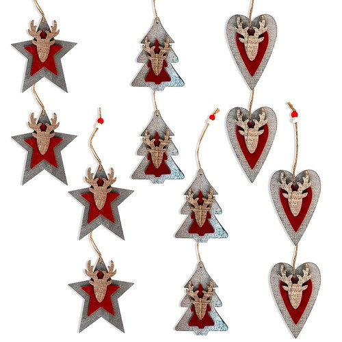 Grey red reindeer - 12,