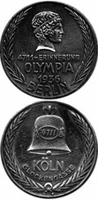 Olympic Games Olympic Games Berlin 1936 Coin Medal Coin