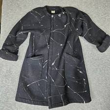 Vintage Carolyn Dewey Paint Splatter Dewey Designs L Light Coat Wearable Art