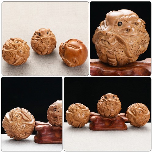 2pcs wooden balls - wooden,