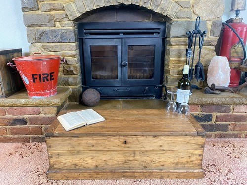 Old antique pine chest - old,