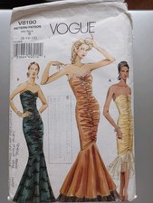 Vogue V8190 Strapless Fishtail