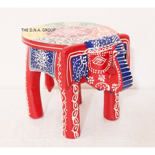 Wooden hand painted elephant - wooden,