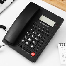 Large Button Landline Corded Phone Home Office Desk Telephone Caller ID Redial