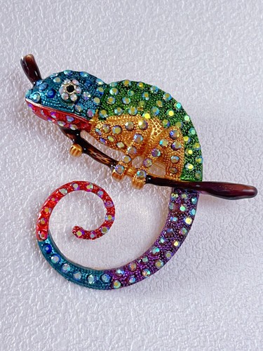 Sparkly rainbow chameleon - rainbow,