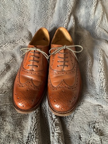 Mens bertie tan leather - tan, brogue