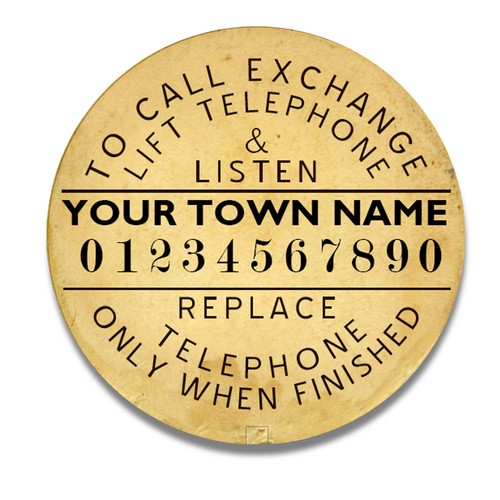 Editable telephone dial - editable, number