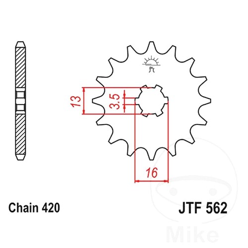 Front sprocket 420 p - 420,