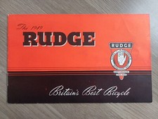 Vintage The 1949 Rudge Britain's Best Bicycle Booklet - Catalogue & Price List