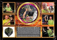Michael Van Gerwen Darts 180 dart bord print poster advertise champion Netherlan
