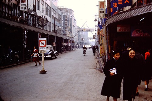 May 1958 street scene japan - street,