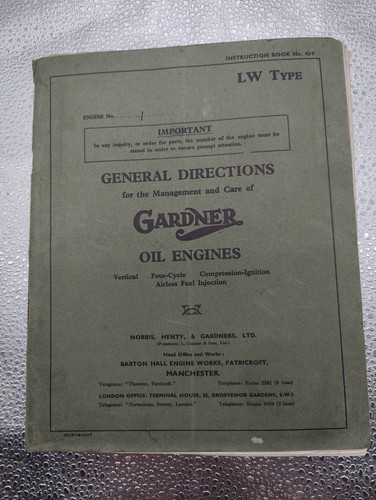Gardner oil engines general - gardner,