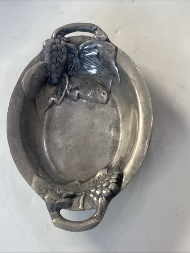 Vintage pewter fruit bowl - vintage,