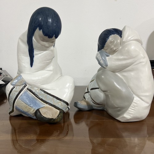 Lladro eskimo boy and - lladro,