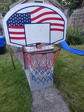 Full Size - Adult Wallmounted Basketball Hoop, Back Board & Net for Outside use