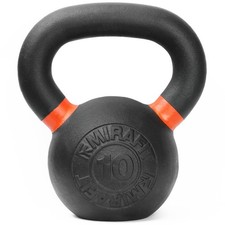 Mirafit 1 x 10kg Cast Iron Kettlebell Weight Strength Training Gym Exercise #434