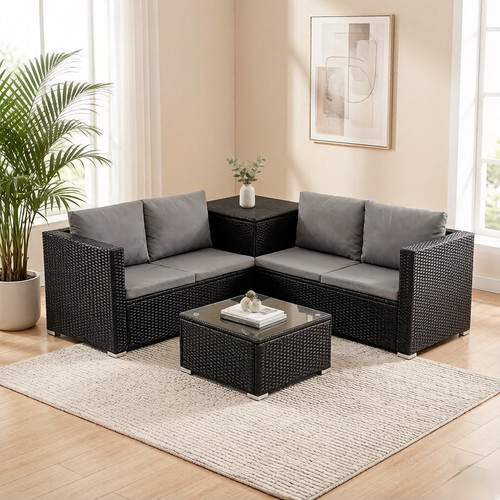 Rattan corner garden furniture - rattan,