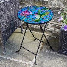 Folding Glass Garden Table