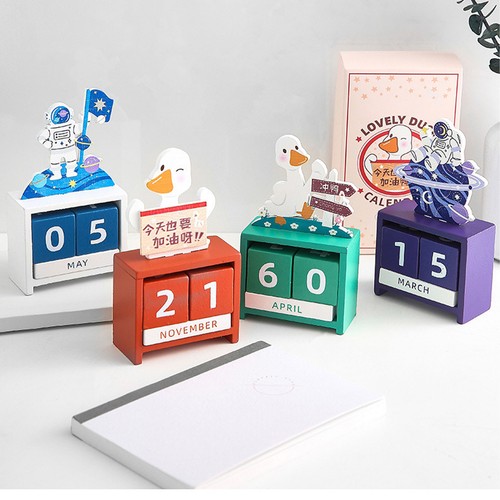 Wooden perpetual calendar - wooden,