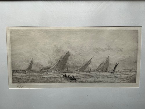 Wyllie signed etching - l,