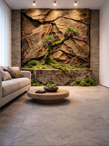 Bespoke stone live moss - &,