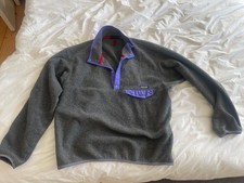 Patagonia Synchilla Vintage Snap-T Fleece Grey Men's XL Rare colour